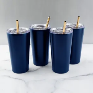 20 Oz Highball Tumblers, Set Of 4, Navy