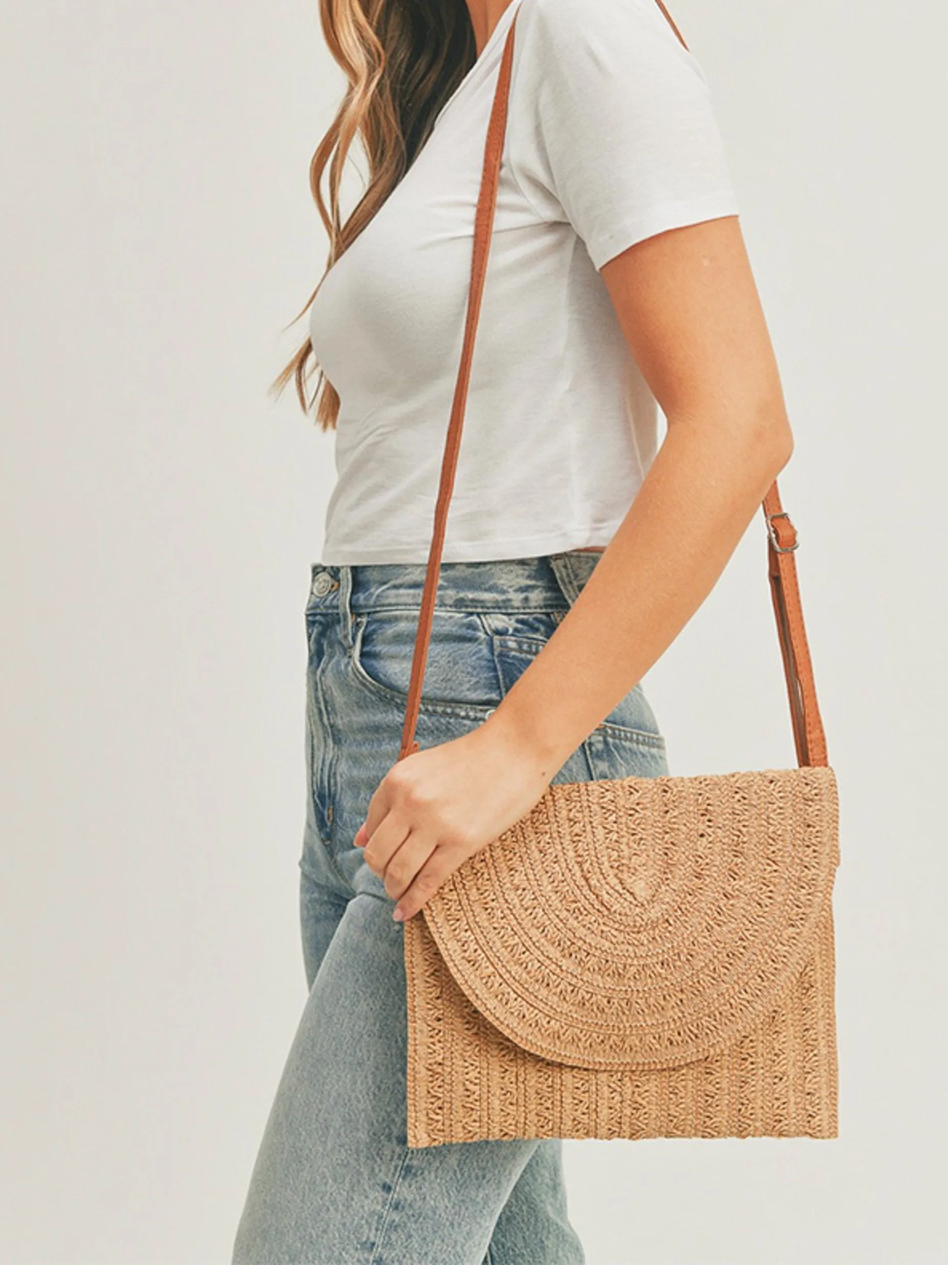 27 Straw Crossbody Bag