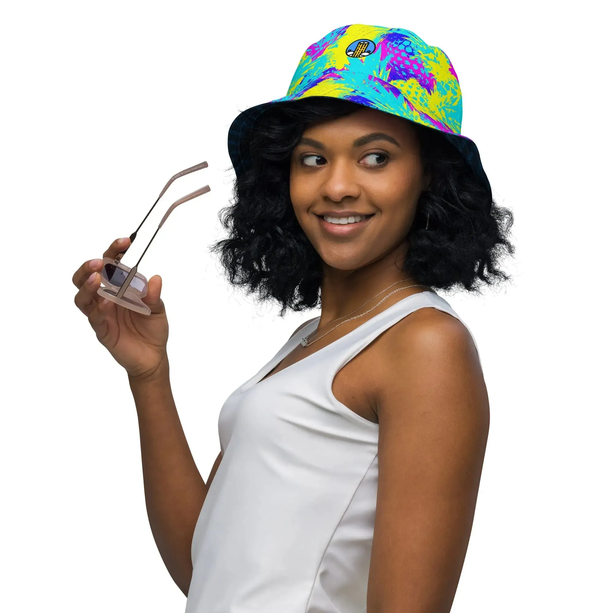 Abstract Pineapple Reversible Bucket Hat