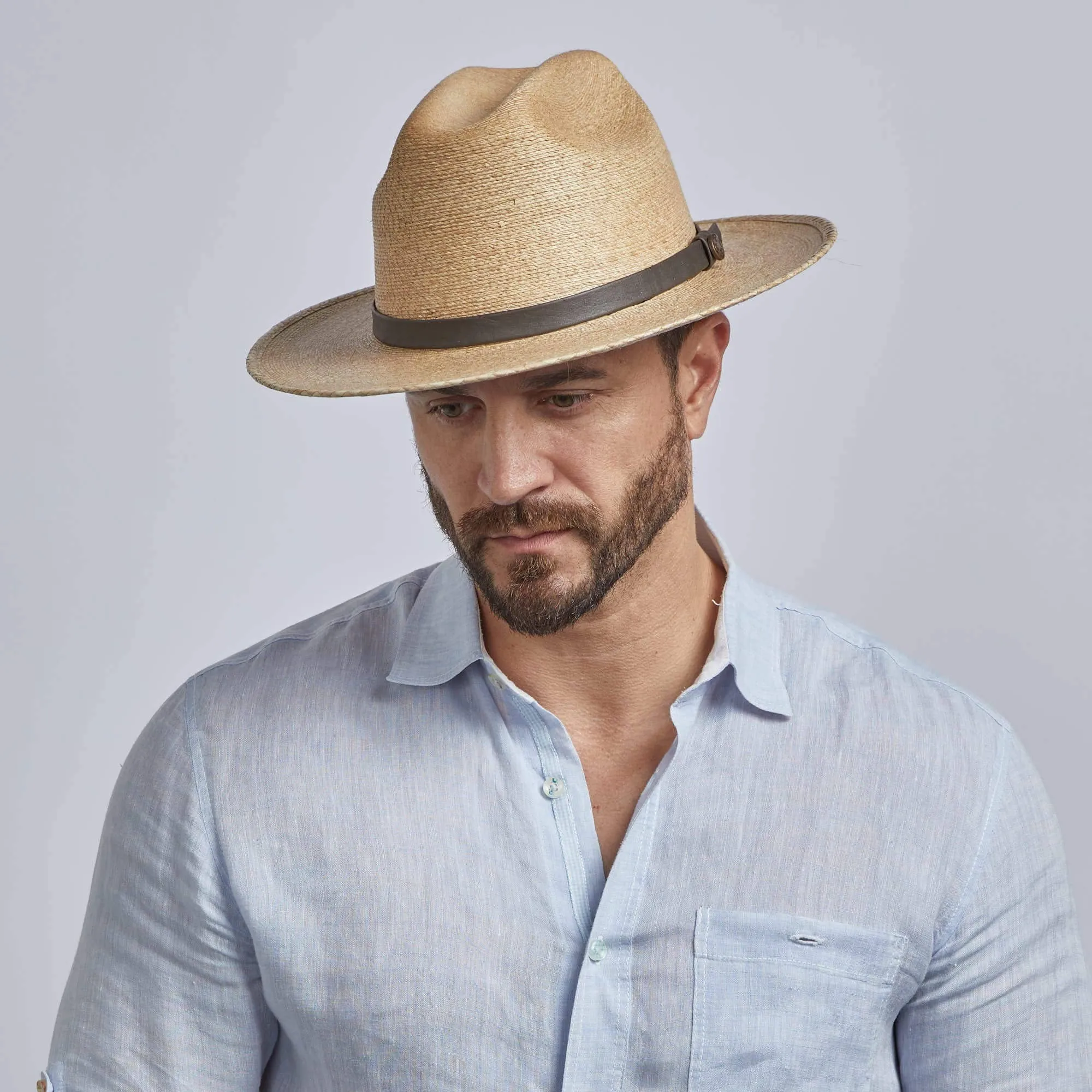 American Hat Makers Amarillo - Men's Palm Open Road Straw Hat