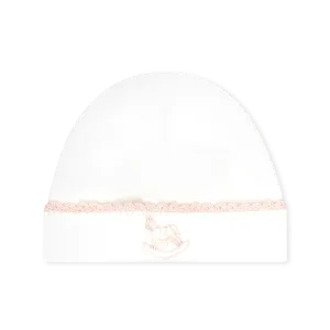 Baby Hat - Park White, Pink Rock a Bye Baby