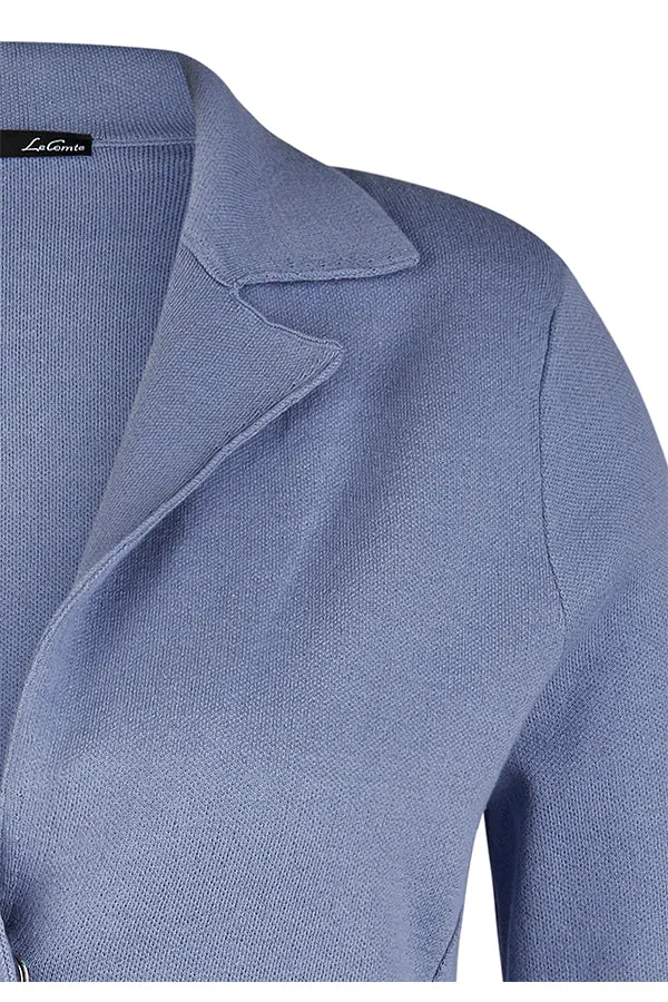 BLUE LAPEL CARDIGAN