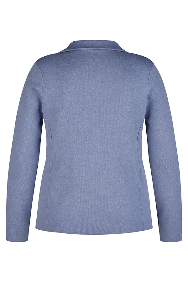 BLUE LAPEL CARDIGAN