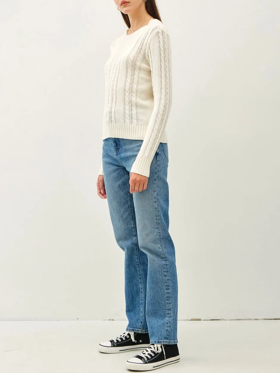 Classic Cable Sweater - Ivory