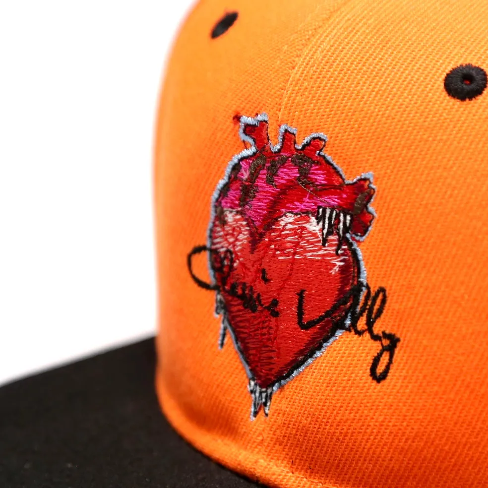 Classic Vally Heart Snapback - Orange