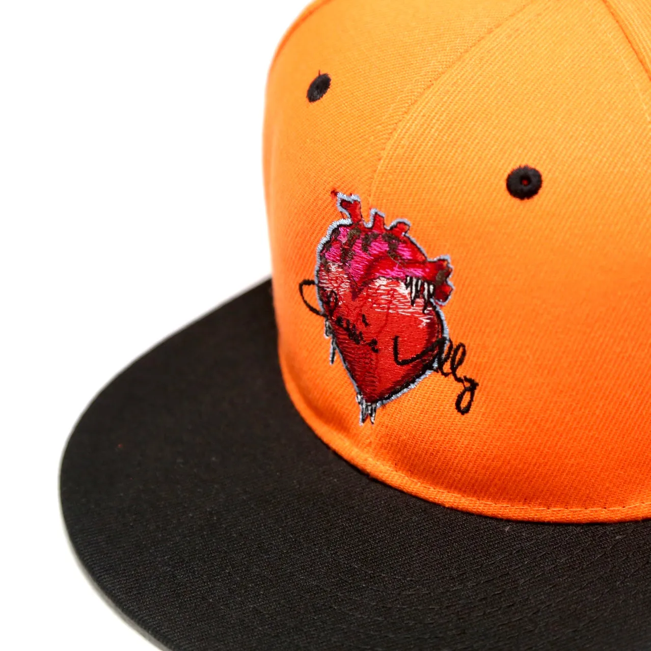 Classic Vally Heart Snapback - Orange