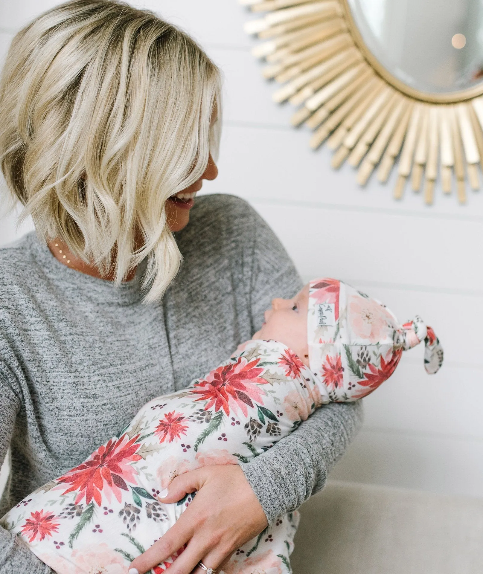 Copper Pearl Joy Top Knot Hat