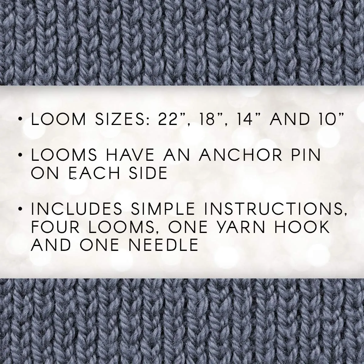 Darice Long Loom Set 6 Piece Knit Hats Scarves Shawls Full Instructions