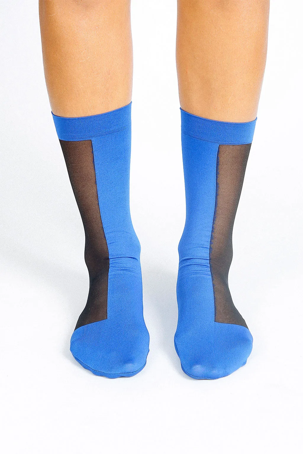 Dual Color Block Nylon Ankle Sock