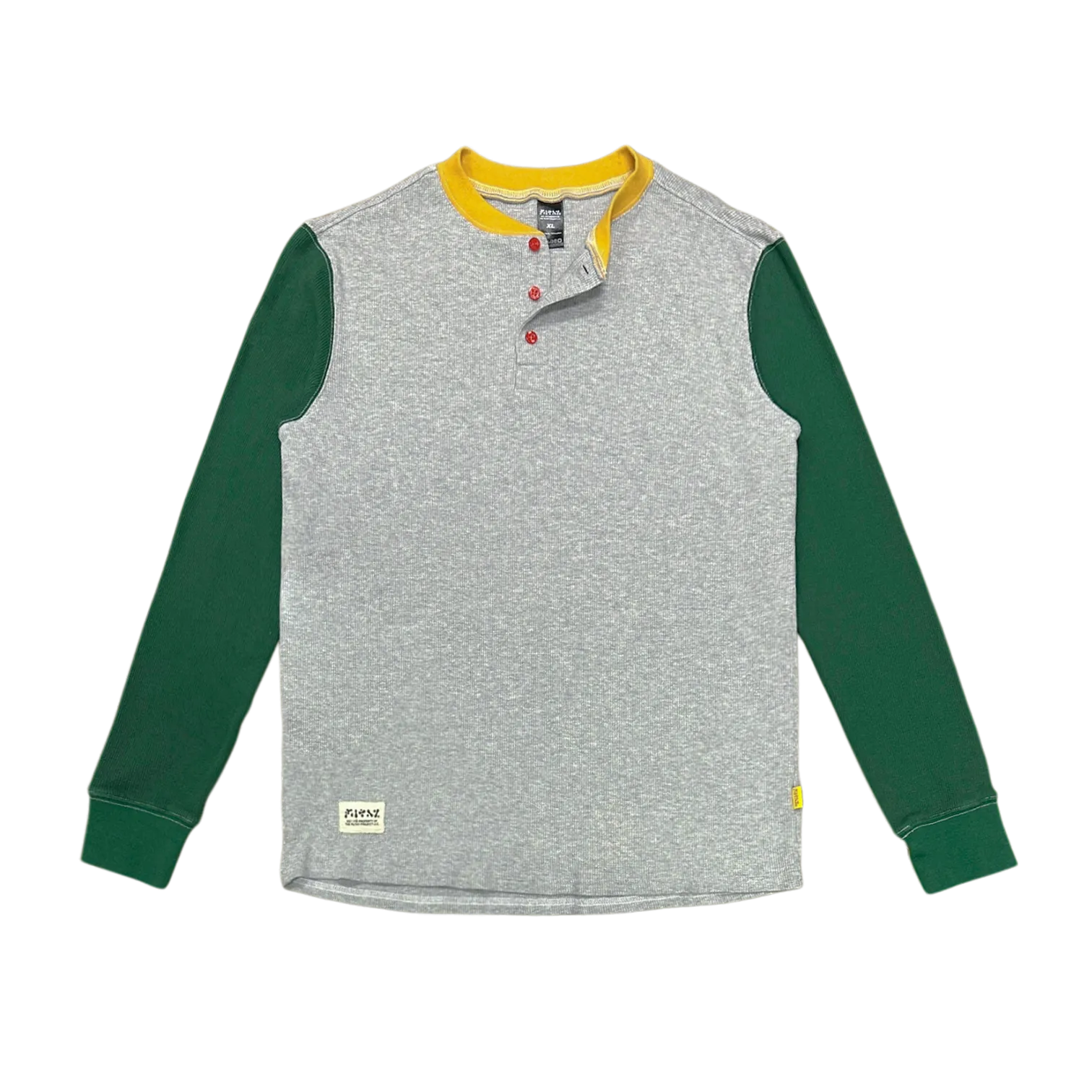filthy® waffle henley heather grey