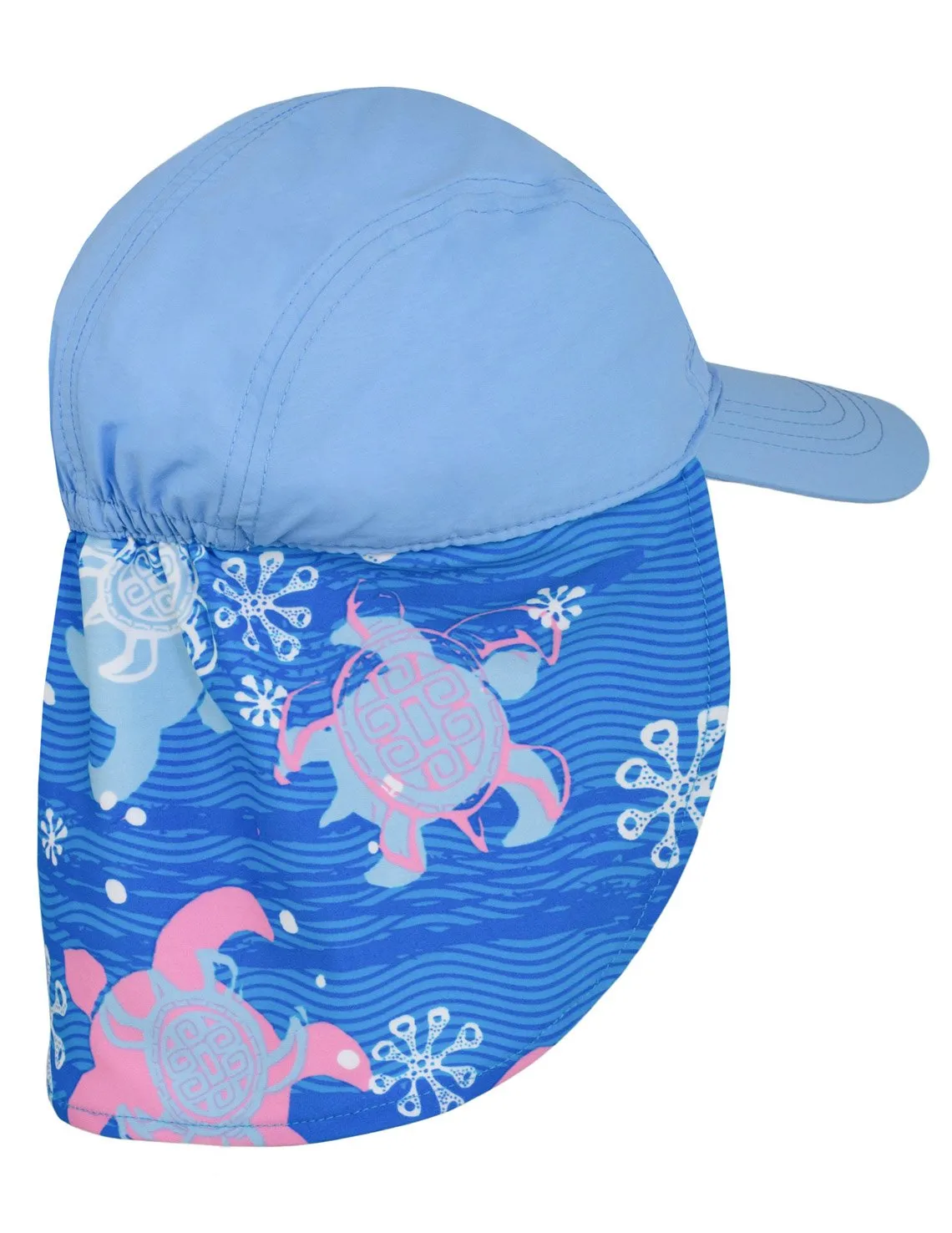 Flap Sun Hat - Pink Wave