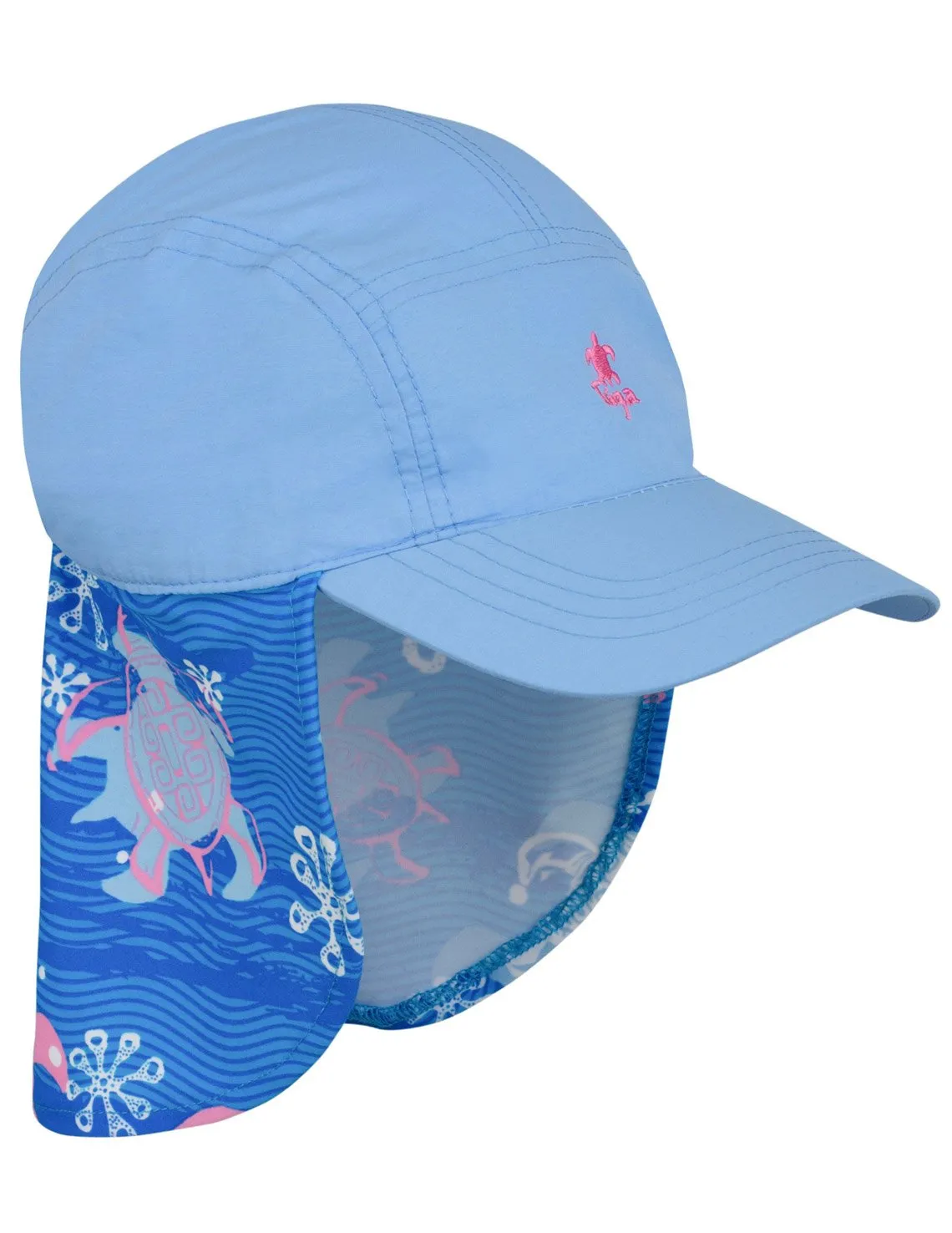 Flap Sun Hat - Pink Wave