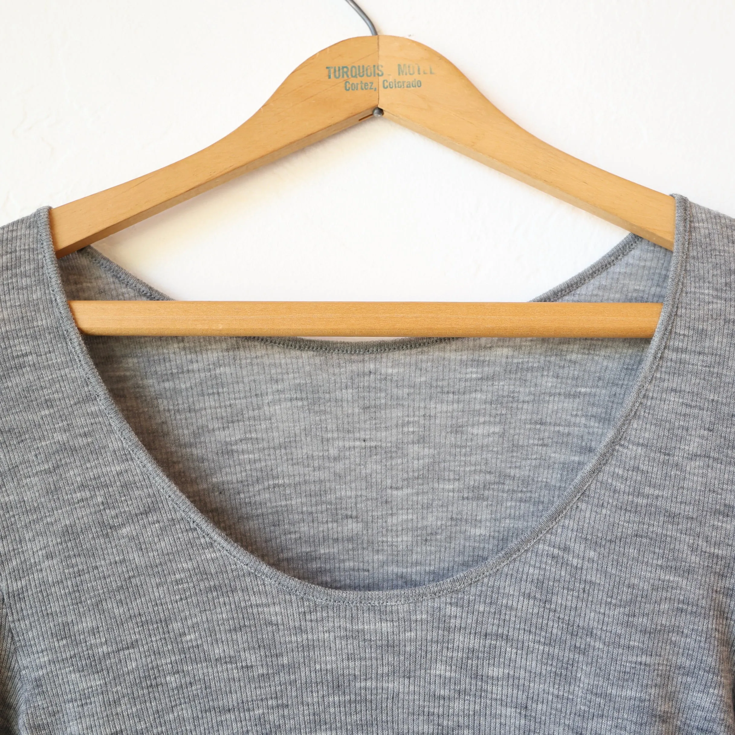 Grisal Cashmere Reversible Open Neckline Knit - Heather Grey