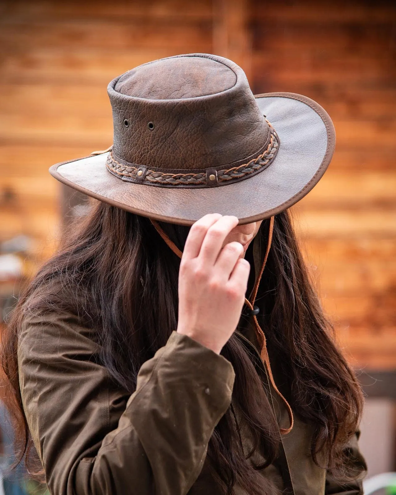 Iron Bark Leather Hat