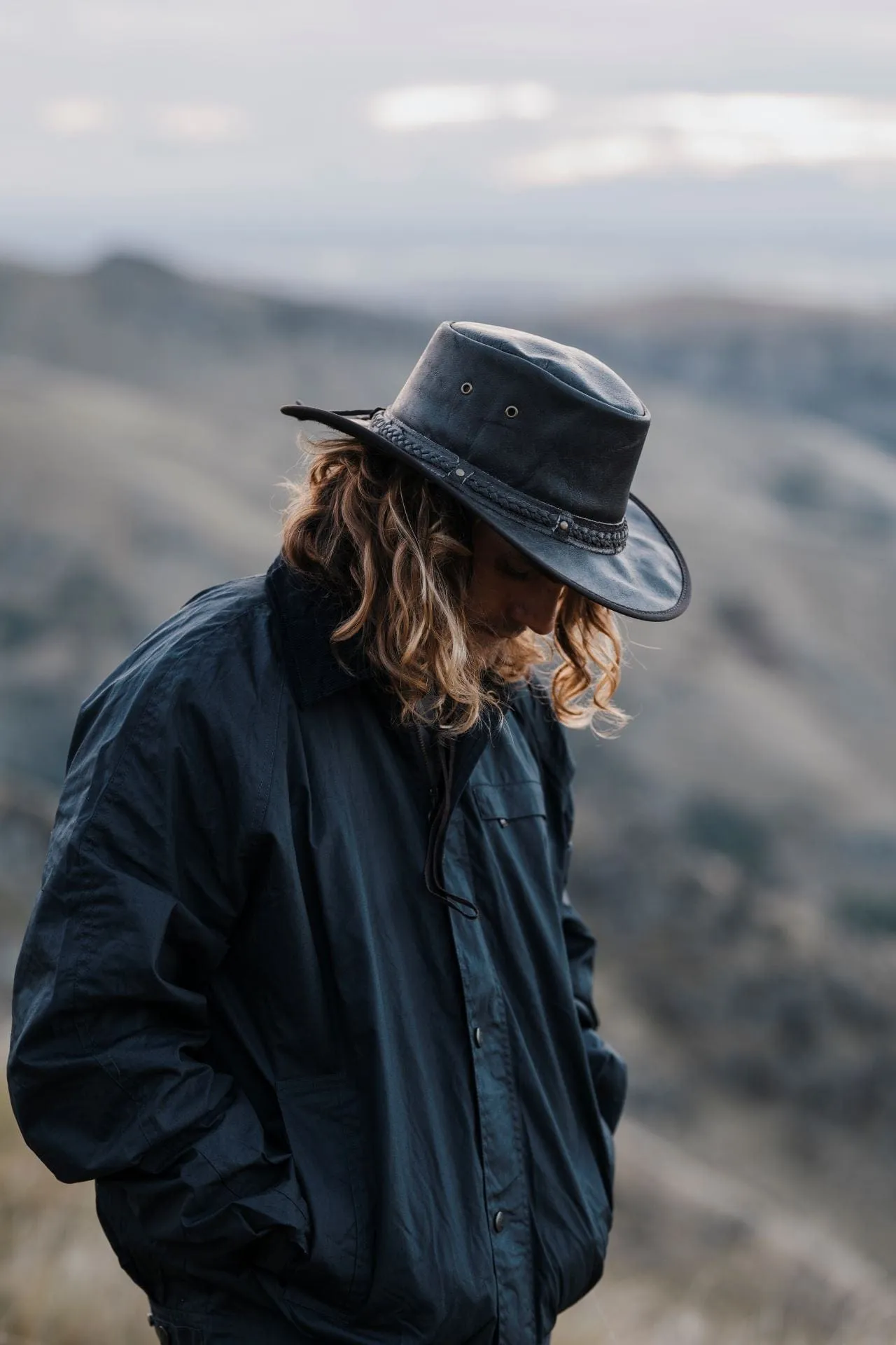 Iron Bark Leather Hat