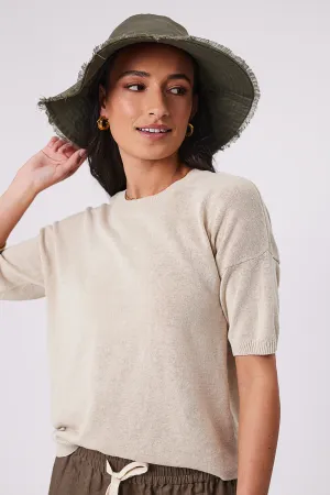 Linen Bucket Hat - Olive