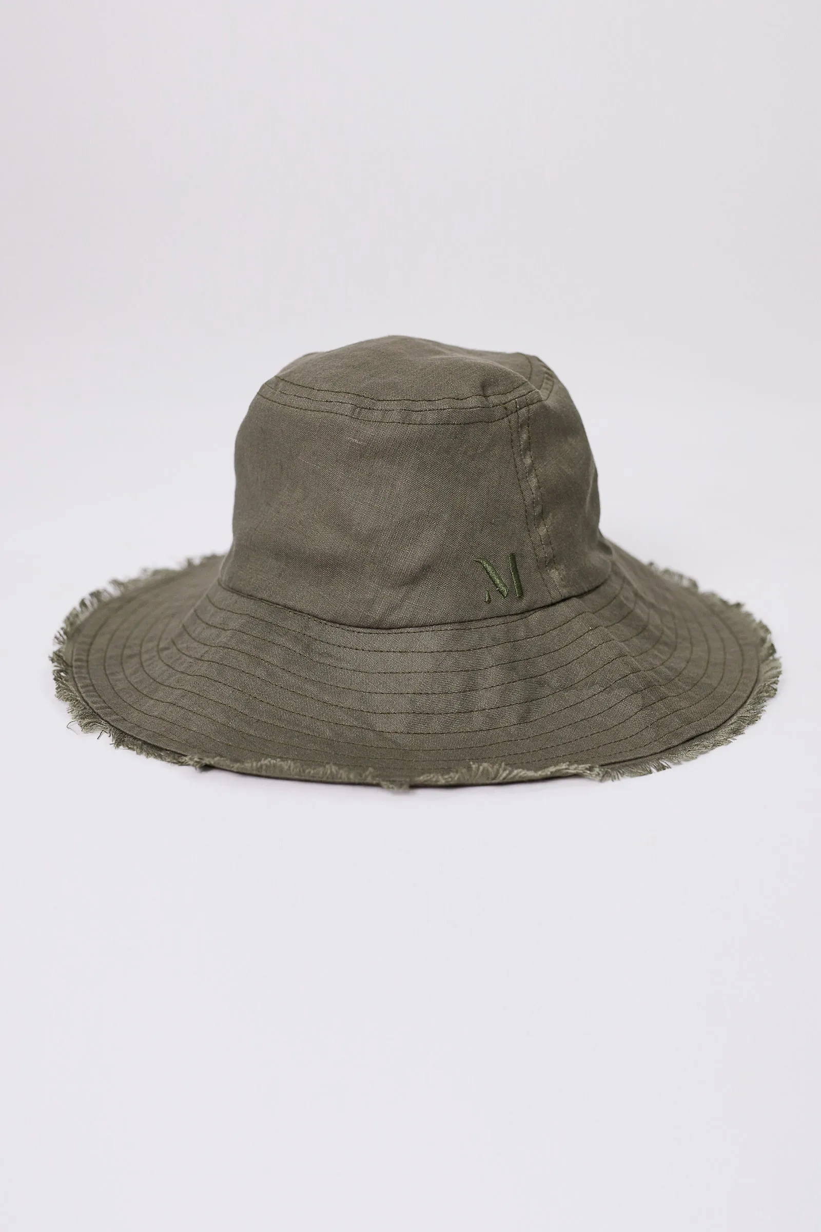 Linen Bucket Hat - Olive