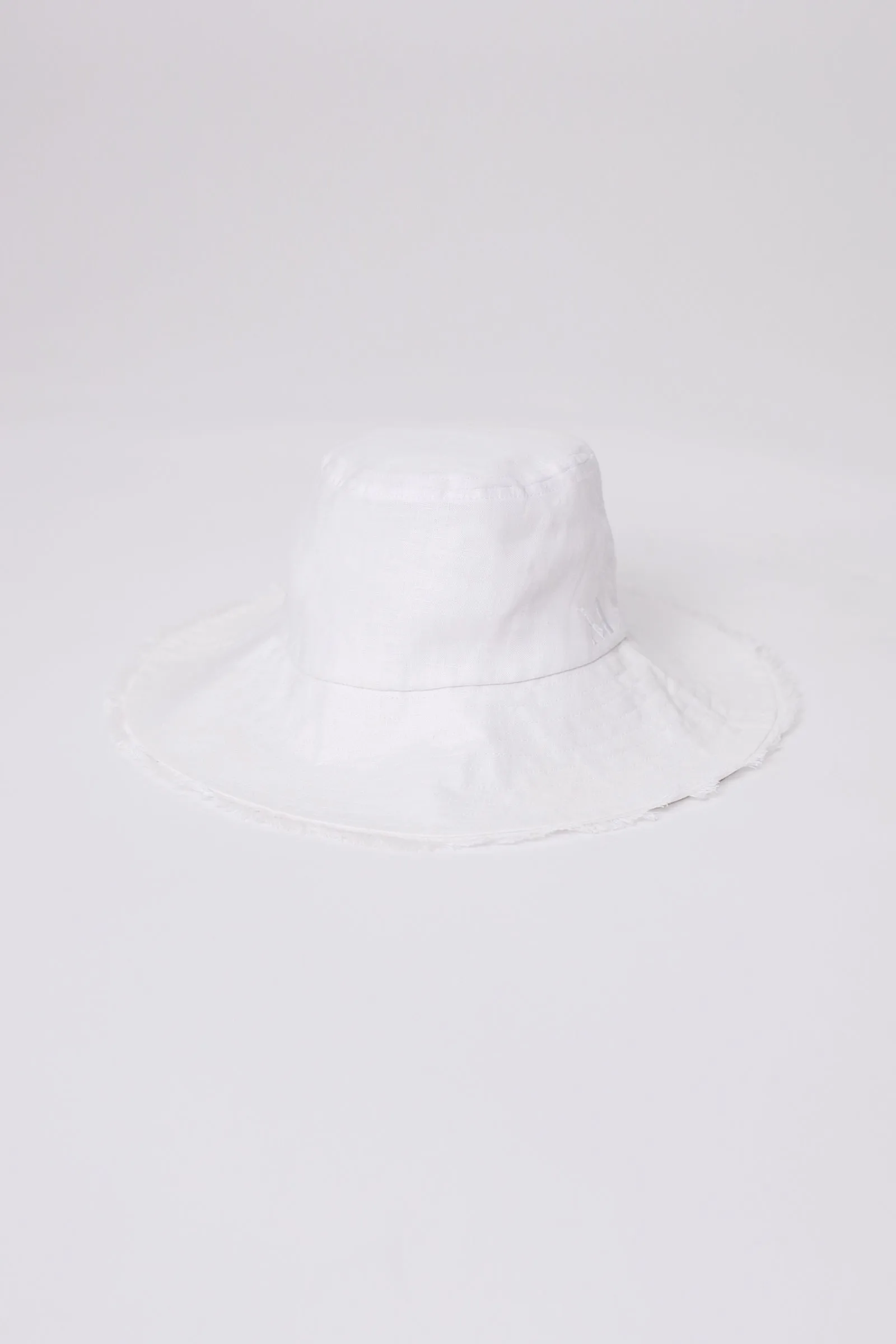 Linen Bucket Hat - White