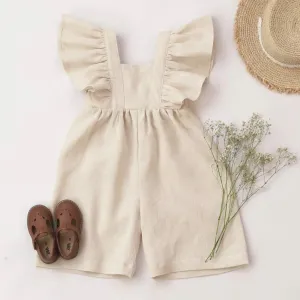 Linen Jumpsuit  - Beige