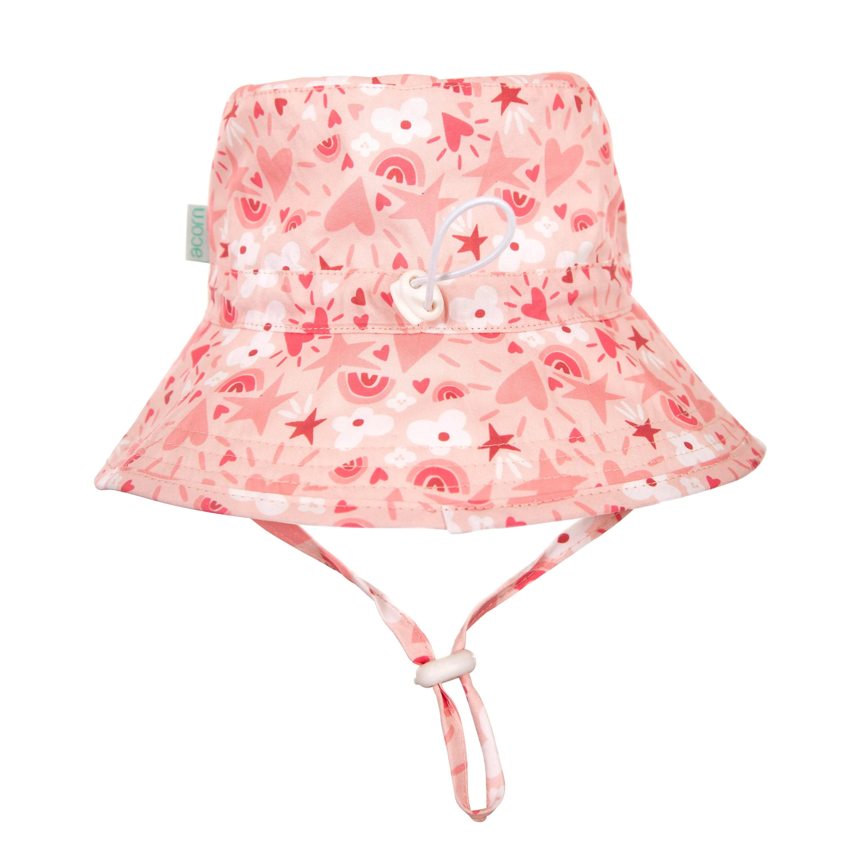 Love Heart Broad Brim Bucket Hat