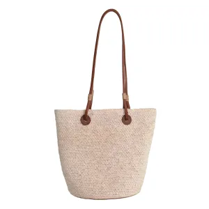 Medium "El Viajero” Woven Straw Bag