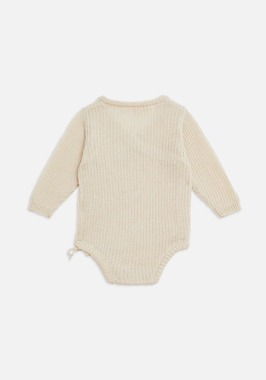 Miann & Co Baby - Knit Wrap Bodysuit - Frost