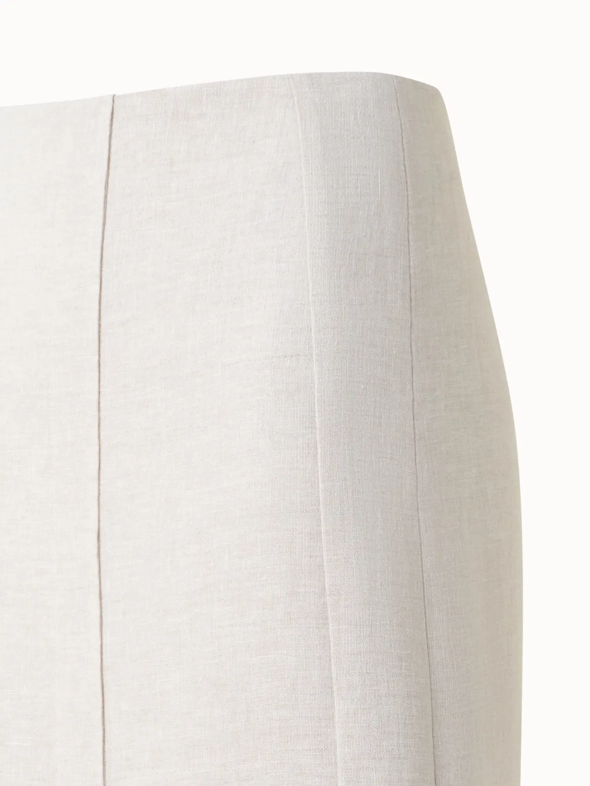 Midi Skirt in Linen Double-Face
