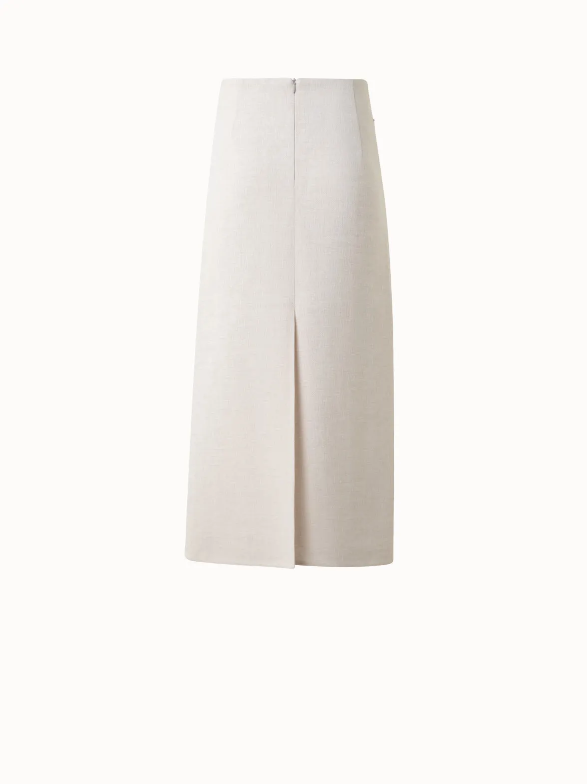 Midi Skirt in Linen Double-Face