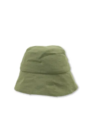 Miki Linen Half Brim Hat Green