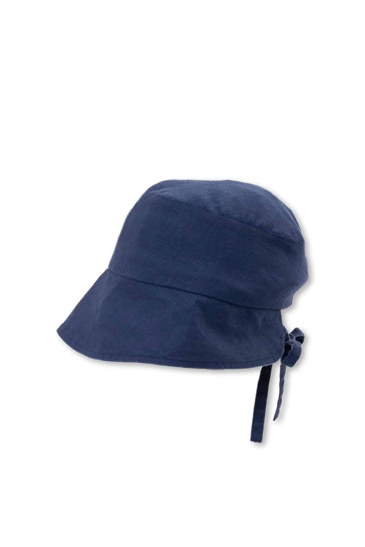 Miki Linen Half Brim Hat Navy