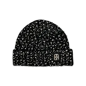 Pearl & Rhinestone Beanie “Black”