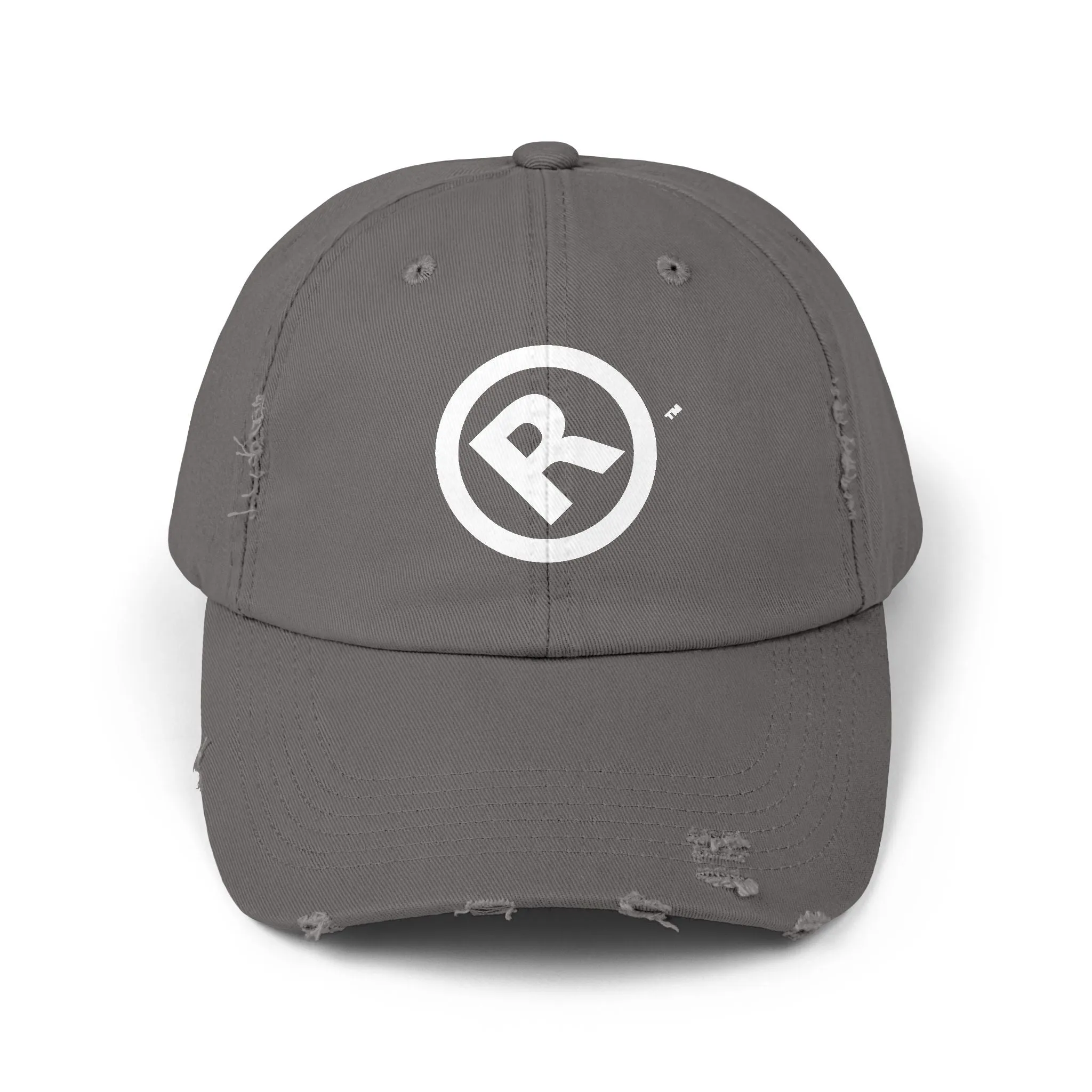 Raw Suhi "R" LOGO Distressed Dad Cap (nickel)