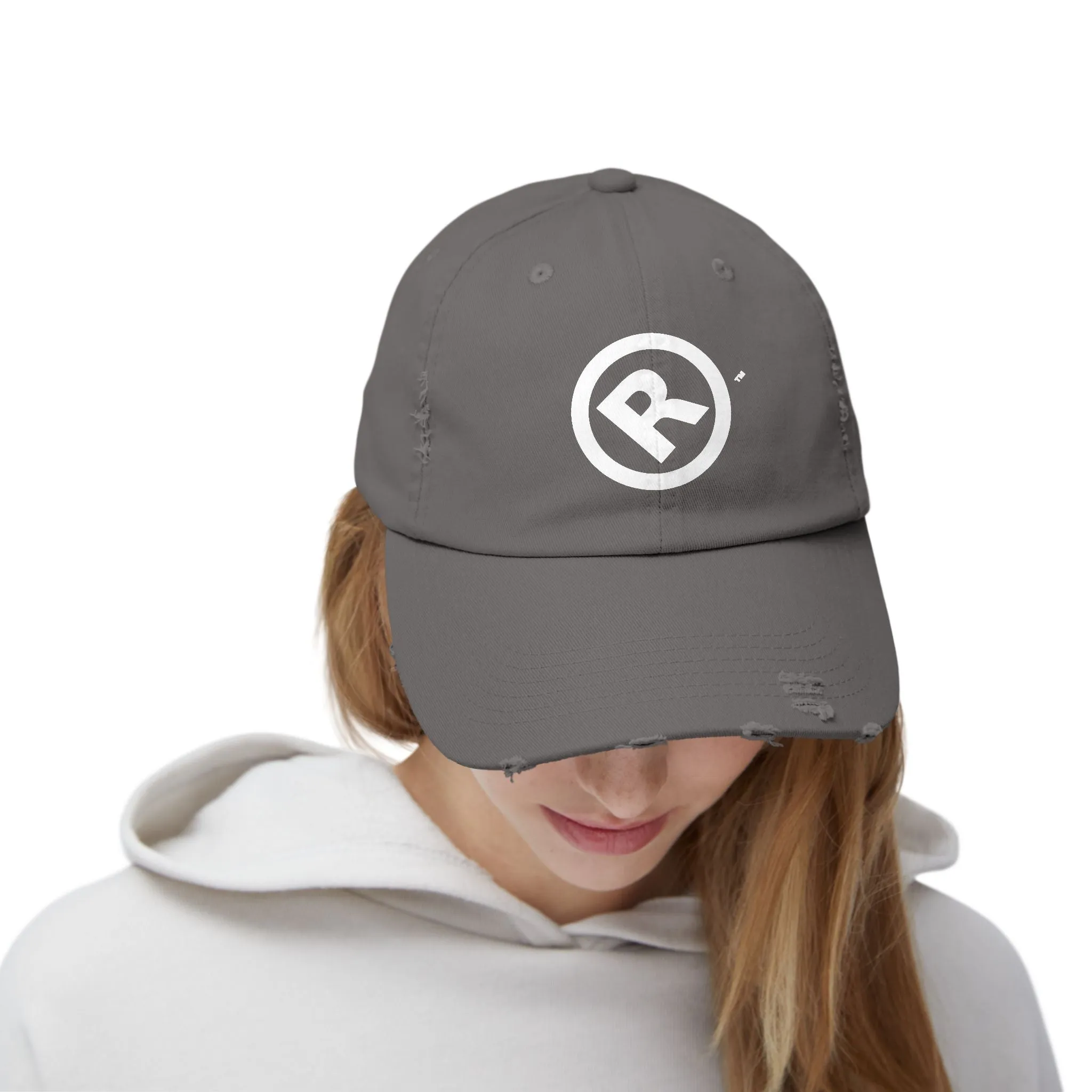 Raw Suhi "R" LOGO Distressed Dad Cap (nickel)