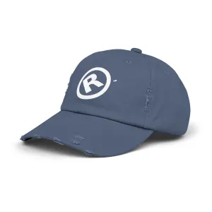 Raw Suhi "R" LOGO Distressed Dad Cap (Scotland blue)
