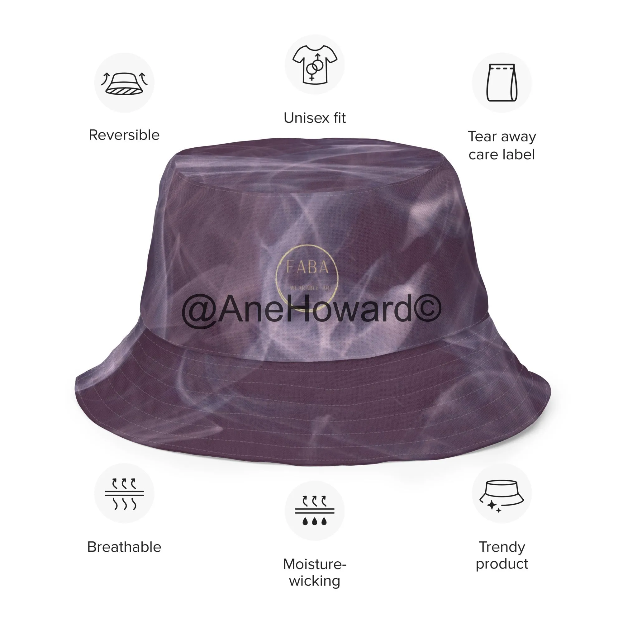 Reversible Bucket  Hat Smoke
