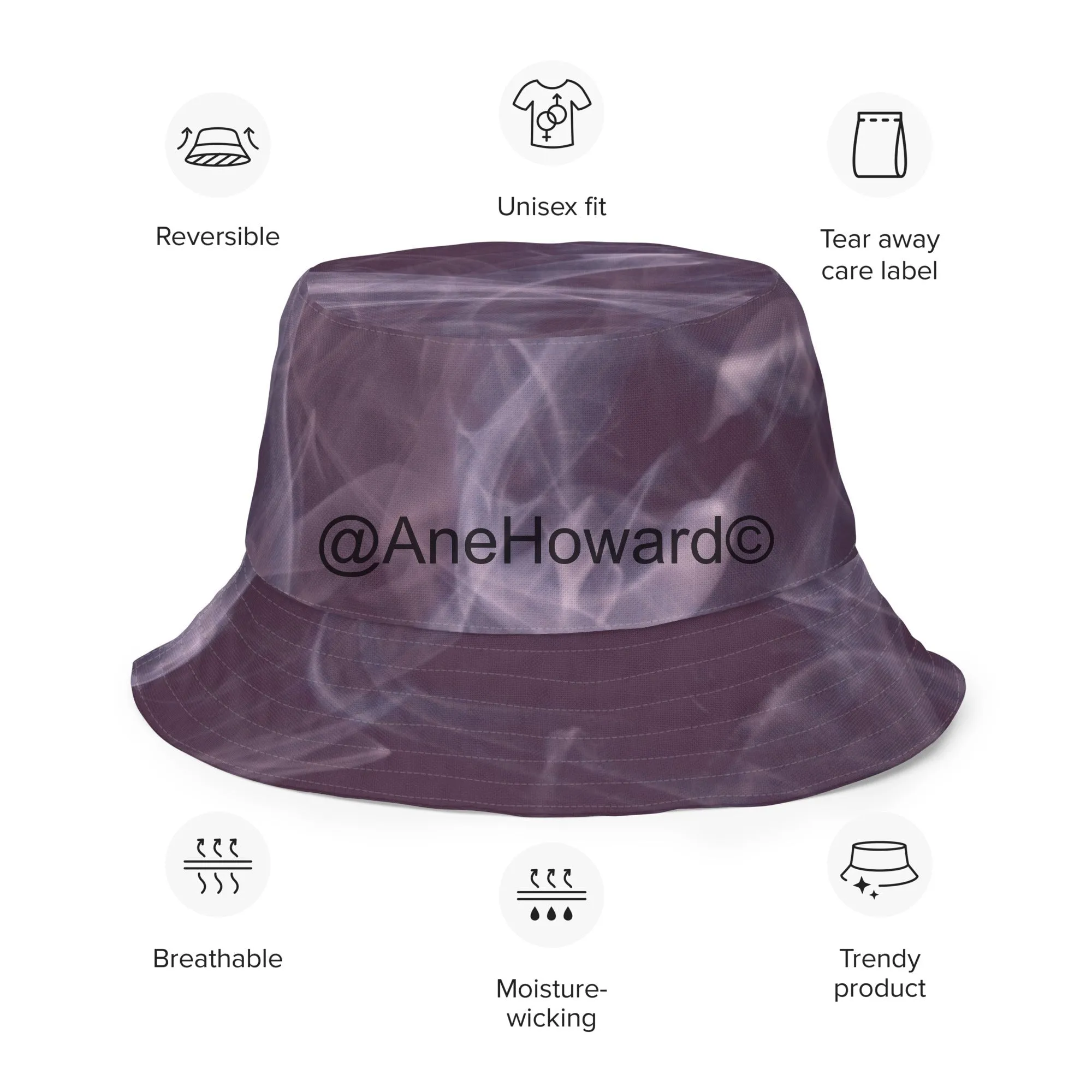 Reversible Bucket  Hat Smoke