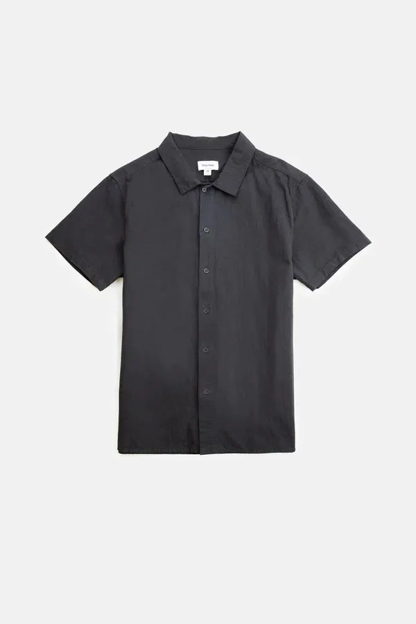 RHYTHM CLASSIC LINEN SS SHIRT BLK