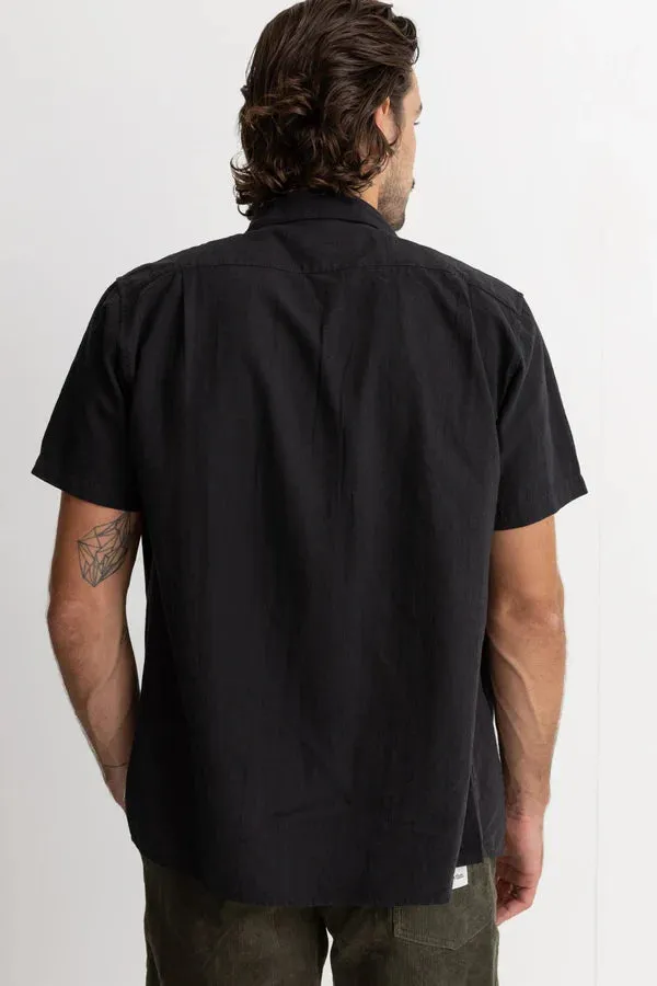 RHYTHM CLASSIC LINEN SS SHIRT BLK