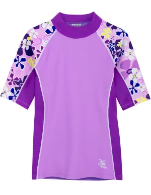 Seaside Short Sleeve Rash Guard - Verbena