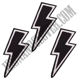 Small Lightning Bolt Patch 3-Pack