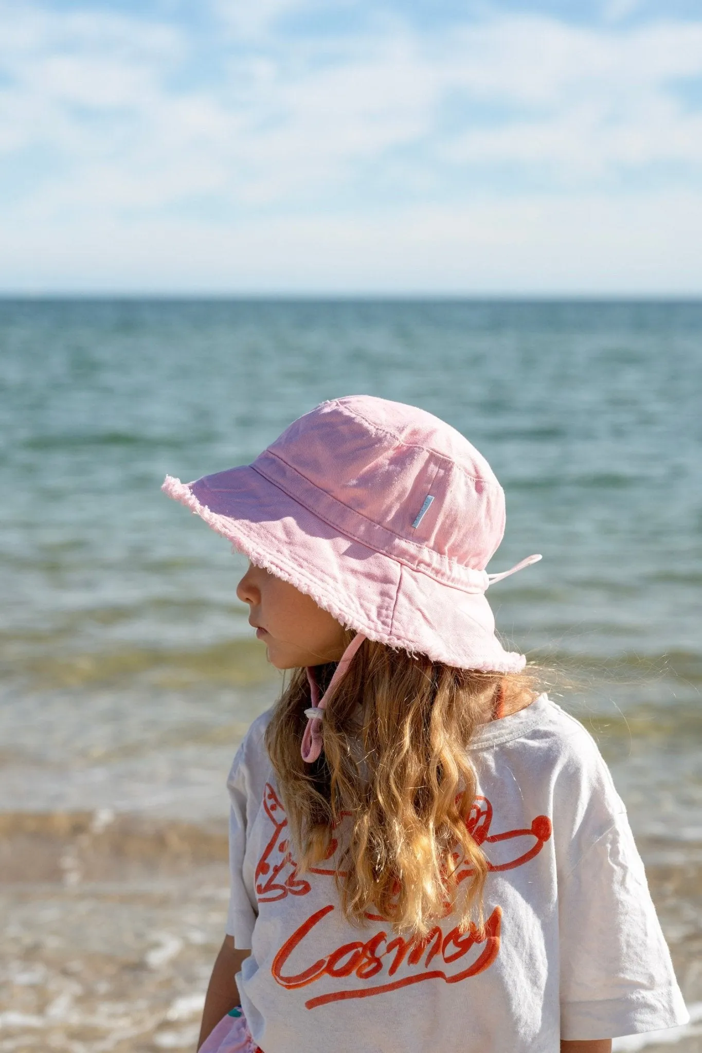 Strawberry Frayed Bucket Hat