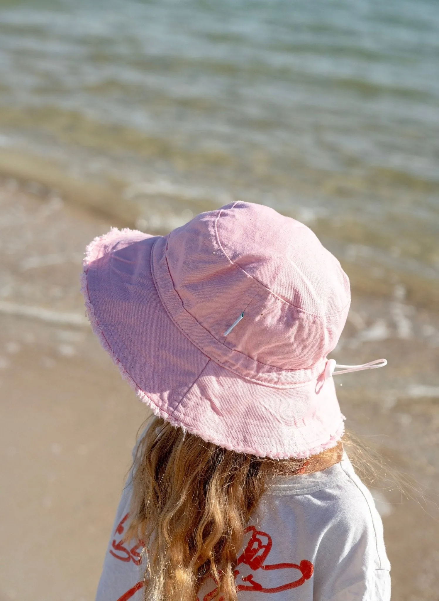 Strawberry Frayed Bucket Hat