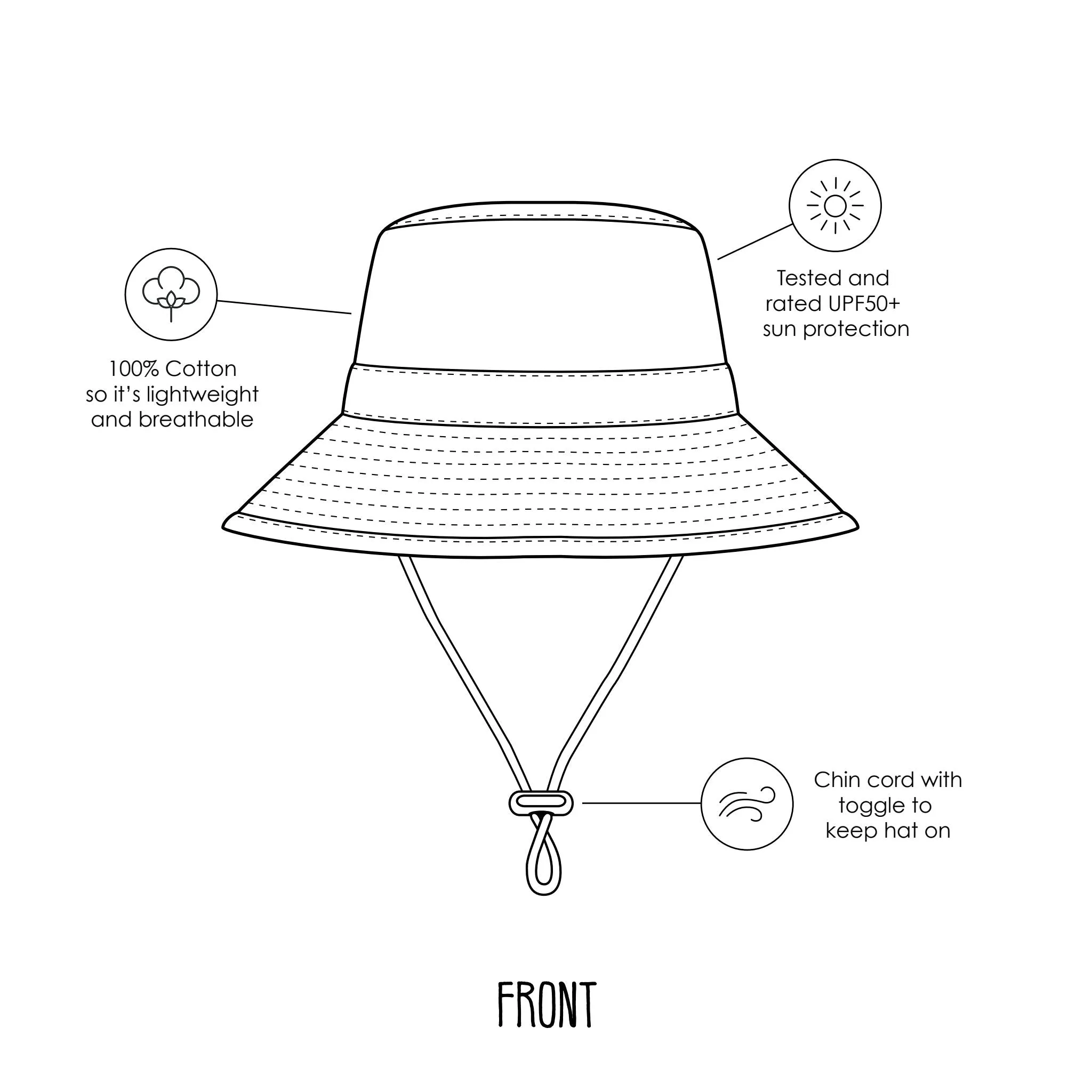 Strawberry Frayed Bucket Hat