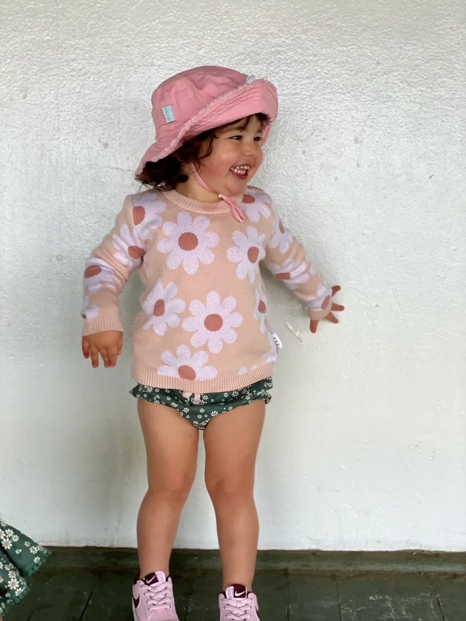 Strawberry Frayed Bucket Hat