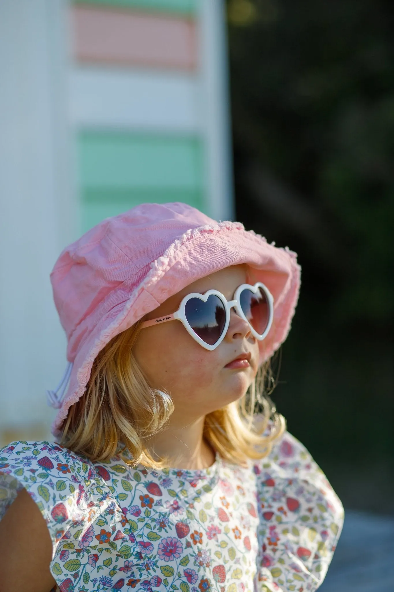 Strawberry Frayed Bucket Hat