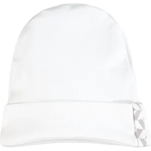 Stripe Hat and Bib Set Soft Grey