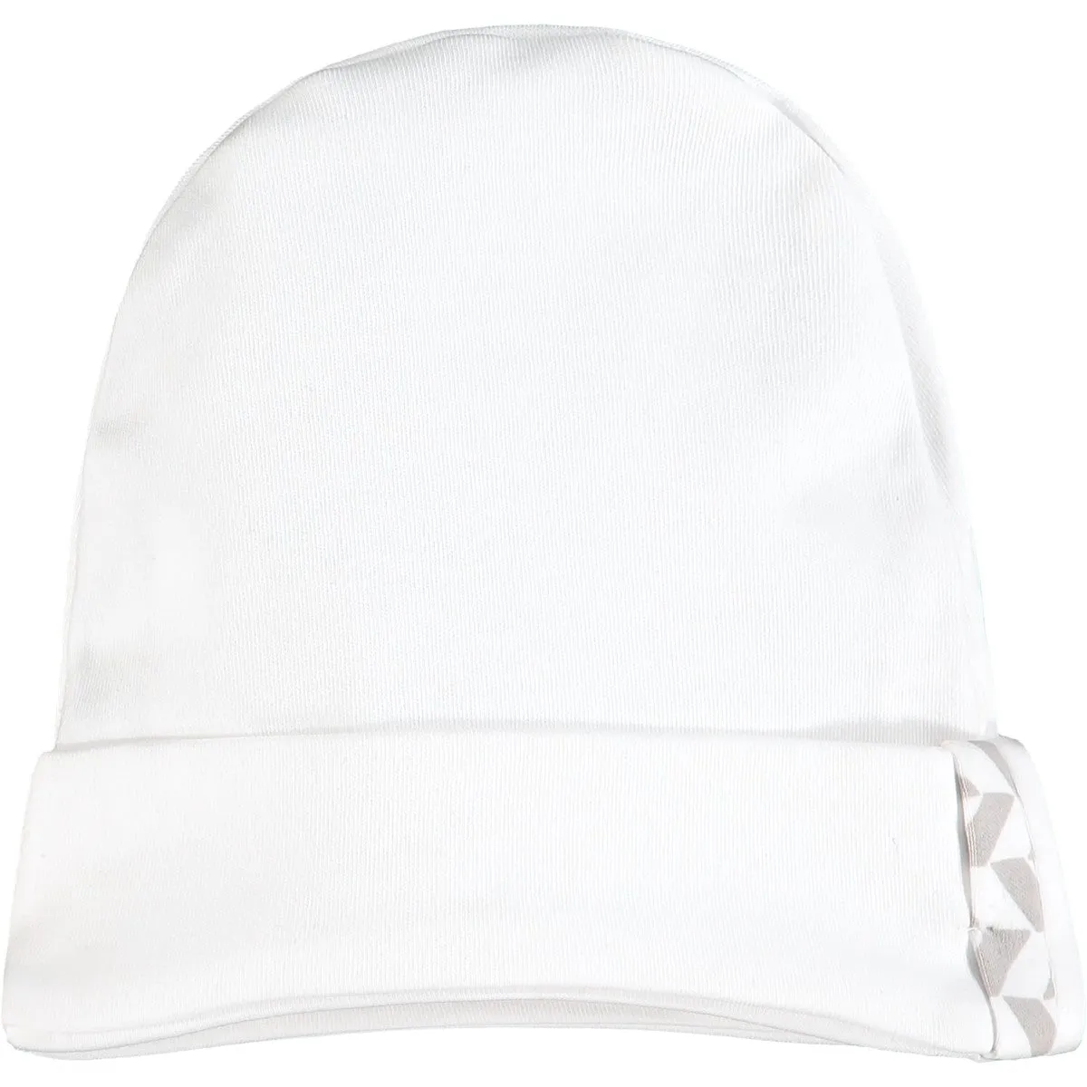 Stripe Hat and Bib Set Soft Grey