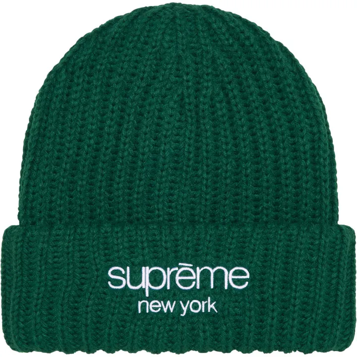 Supreme "Classic Logo Chunky" Beanie Dark Green