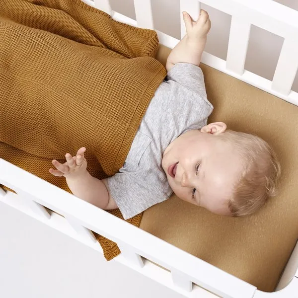 The Little Green Sheep Organic Crib Fitted Sheet - Honey