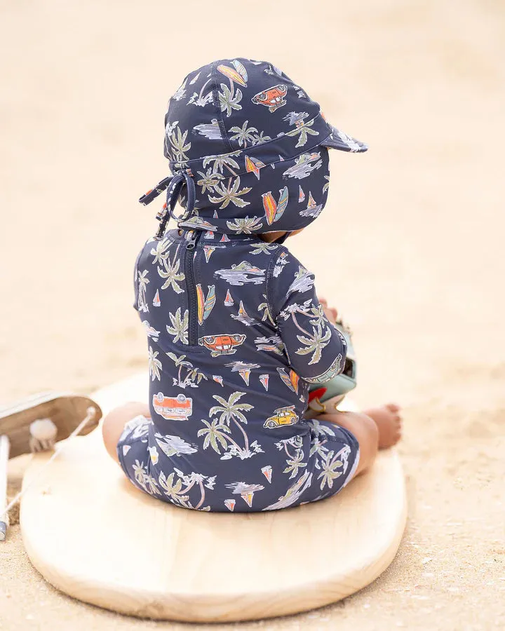 TOSHI SWIM BABY FLAP CAP SURF TWILIGHT